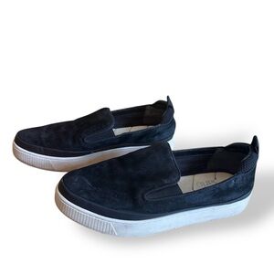 Franco Sarto classic black suede sneakers